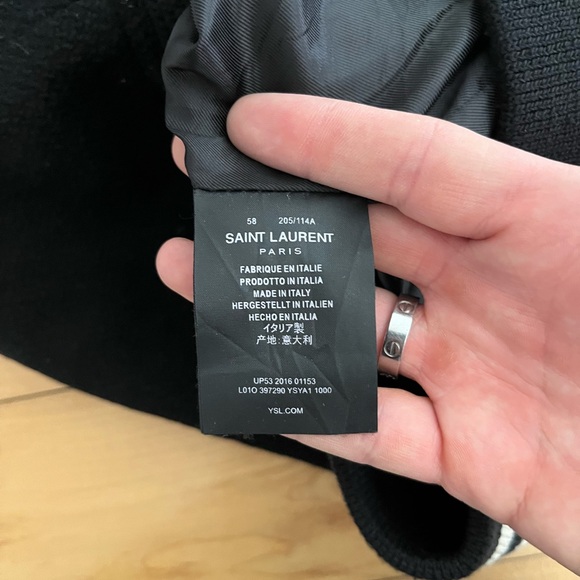 FW16 Saint Laurent Paris Studded Teddy Jacket - Picture 6 of 7